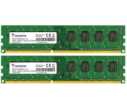 Adata DDR3 2x4GB 1600MHz CL11 1.5V memóriamodul