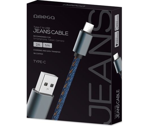 Omega Type-C to USB farmer 1m kék