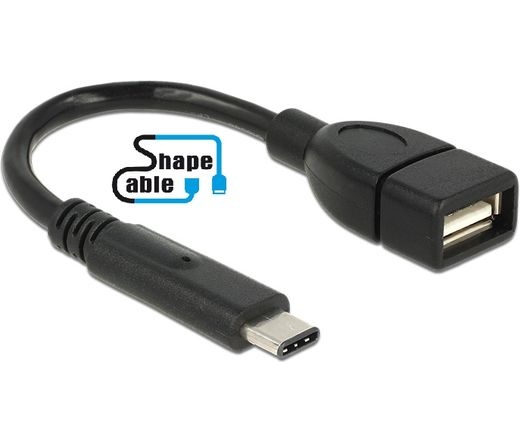 Delock USB 2.0 C / A ShapeCable apa > anya 0,15m
