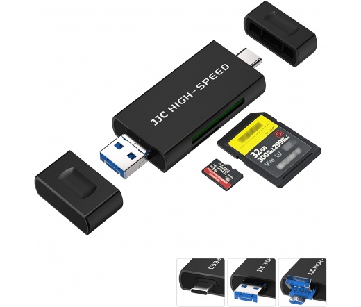 JJC USB 3.1 Kártyaolvasó Fekete