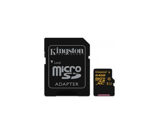 Kingston MicroSD 64GB Adapterrel CL10 UHS-I