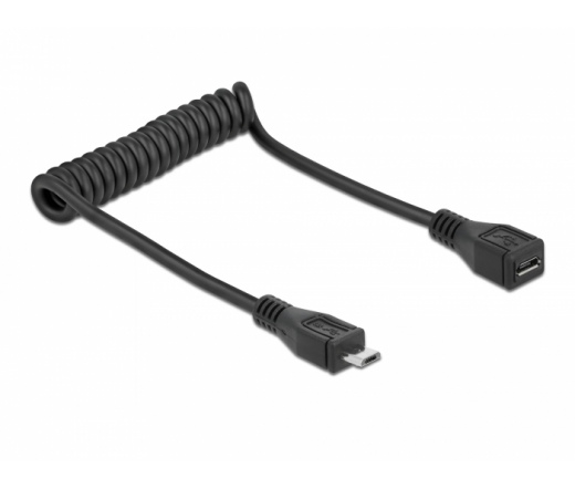 Delock USB micro-B spirál hosszabbító 20-60 cm