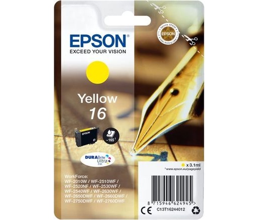 Epson 16 Töltőtoll DURABrite Ultra sárga tinta