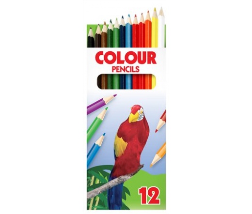 ICO "Papagáj" színes ceruza készlet, 12 szín