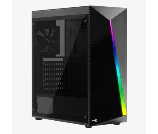 Aerocool Shard RGB üveges, fekete