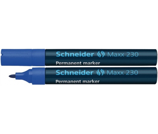 Schneider Alkoholos marker, 1-3 mm, fémházas, kék