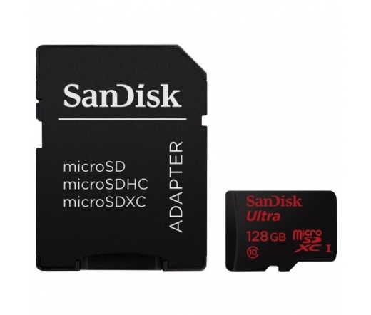 SANDISK ULTRA MICROSDXC 128GB CARD WITH ADAPTER