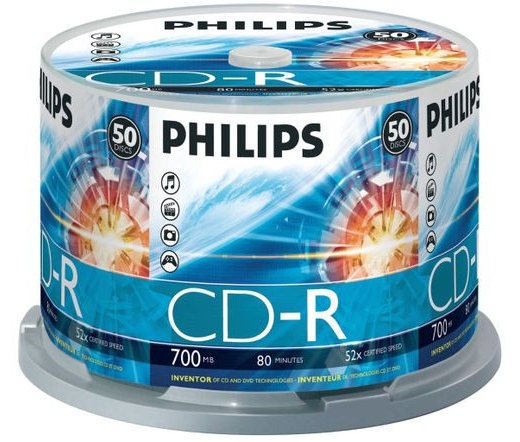 Philips CD-R80 50db-os hengeres dobozban
