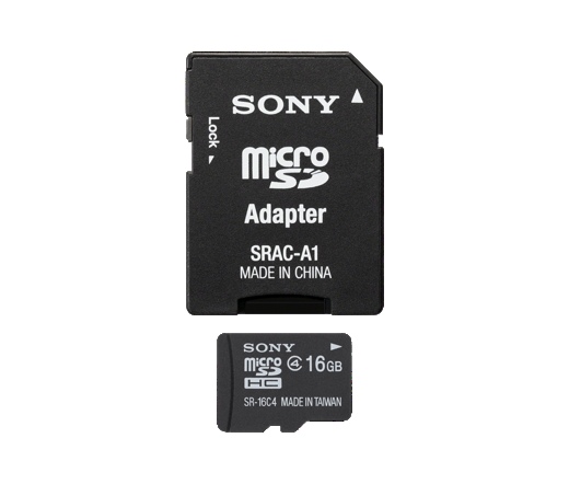 Sony 16GB Micro SDHC Card CL4+Adapter