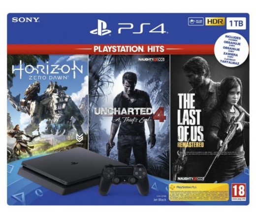 Sony PS4 1TB + Horizon Zero Dawn + The Last of Us 