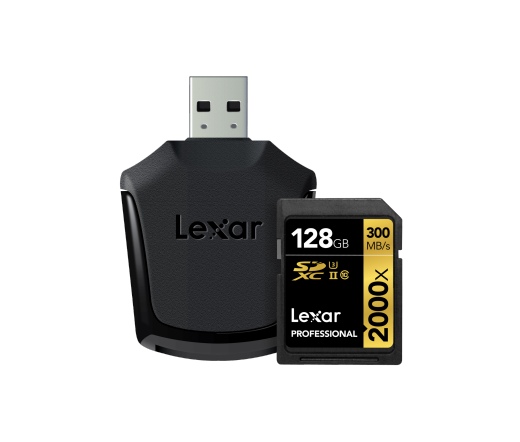 Lexar SDXC Pro 128GB 2000x + olvasó