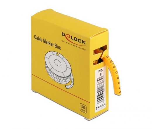 Delock 500 db. sárga kábeljelző doboz No. 9