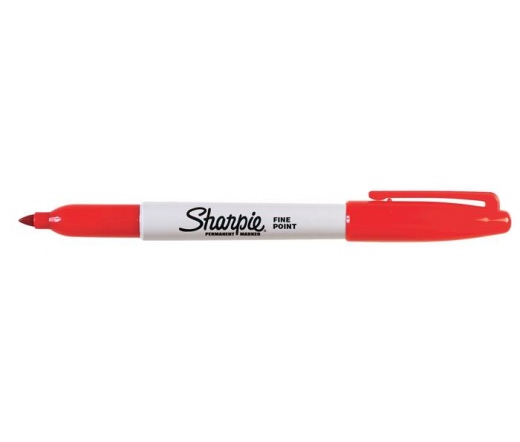 Sharpie Alkoholos marker, 1 mm, kúpos, piros