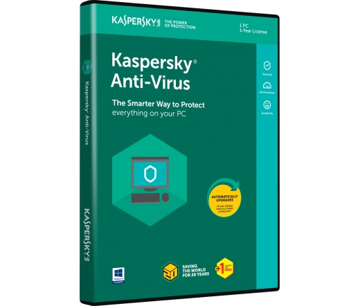 Kaspersky Anti-Virus 2018 HUN 1 eszköz 1 év