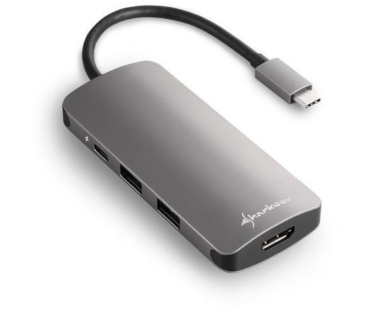 Sharkoon USB 3.0 Type-C többportos sötétszürke