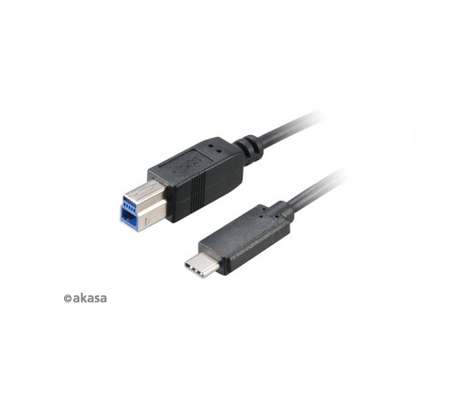 Akasa USB 3.1 C -> USB 3.0 B kábel 1m Fekete