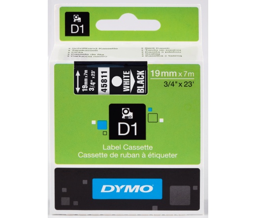 DYMO címke LM D1 alap 19mm fehér/fekete