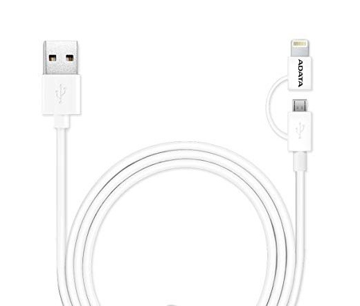 Adata USB-A / USB micro-B + Lightning 2.0 1m fehér