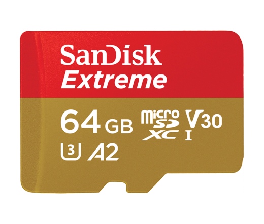 SanDisk microSDXC Extreme 64GB UHS-I A2 C10