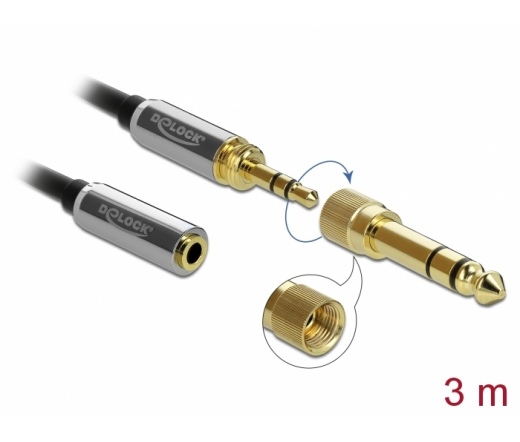 Delock 3.5mm Audio hosszabbító kábel apa > anya 3m