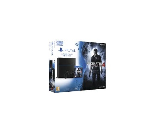 SONY PS4 1TB Konzol + Uncharted 4 Fekete