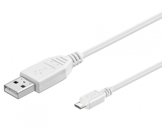 Vcom USB 2.0, Micro USB 1M Fehér
