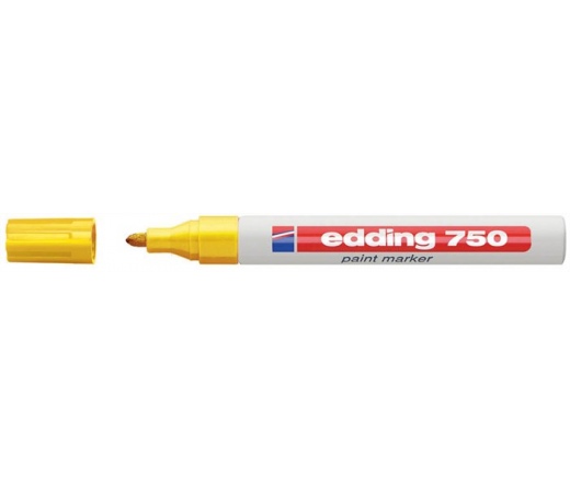 Edding Lakkmarker, 2-4 mm,  "750", sárga