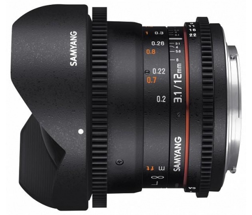 Samyang 12mm T3.1 VDSLR ED AS NCS Fish-eye (Sony E