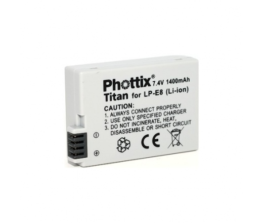Használt Phottix Canon LP-E8 Li-ion akku 