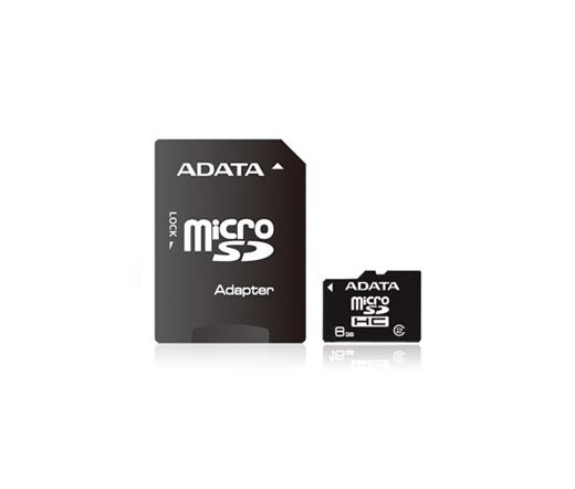 ADATA Micro SD 8GB+SD Adapter CL2 (AUSDH8GCL2-RA1)