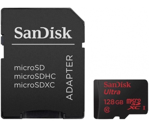 SanDisk Ultra microSDXC UHS-I 80MB/s 128GB + adapt