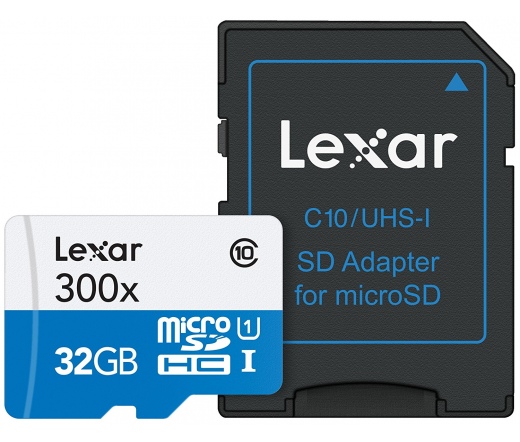 Lexar 300x MicroSDHC HS 32GB + SD Adapter