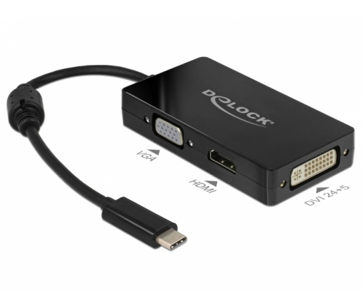 Delock Adapter USB Type-C™ > VGA / HDMI / DVI 