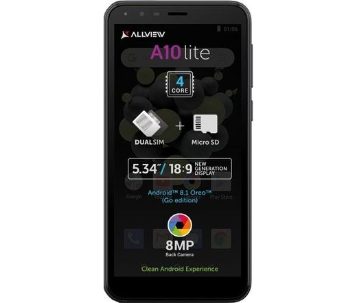 Allview A10 Lite Dual SIM fekete