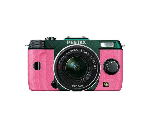 Pentax Q7 Metal Green/Pink + zoom 5-15mm