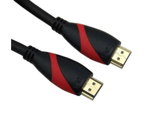 Vcom HDMI (Apa-Apa)  1.8m Fekete - Piros