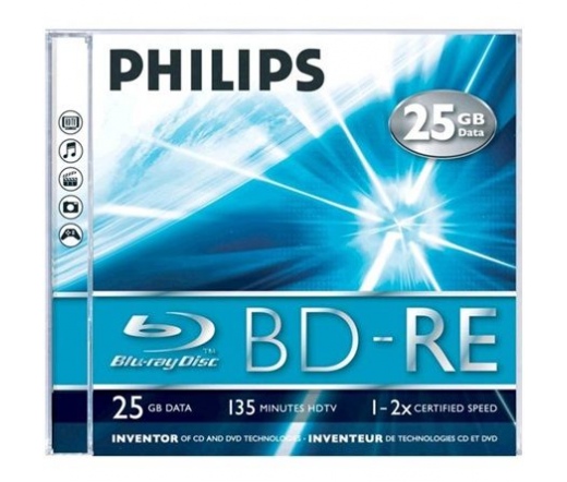 Philips BD-RE25 25GB 2× (1 db) Jewel Case