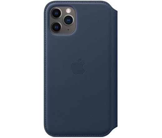 Apple iPhone 11 Pro kinyitható bőrtok mélyteng.kék