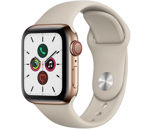 Apple Watch S5 40mm LTE acél arany/k.szürke sp.sz.