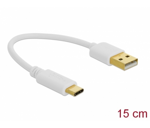 Delock USB Type-A - Type-C töltőkábel 15cm