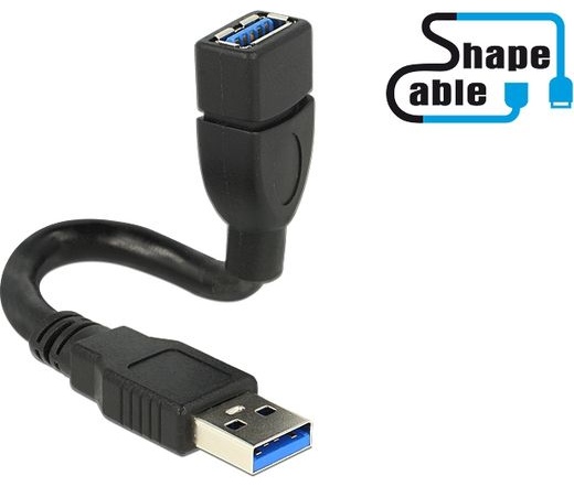 Delock USB 3.0 A ShapeCable apa > anya 0,15m