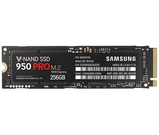 Samsung 950 PRO M.2 NVMe 256GB