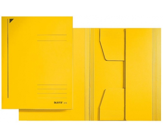Leitz pólyás dosszié, karton, A4, sárga