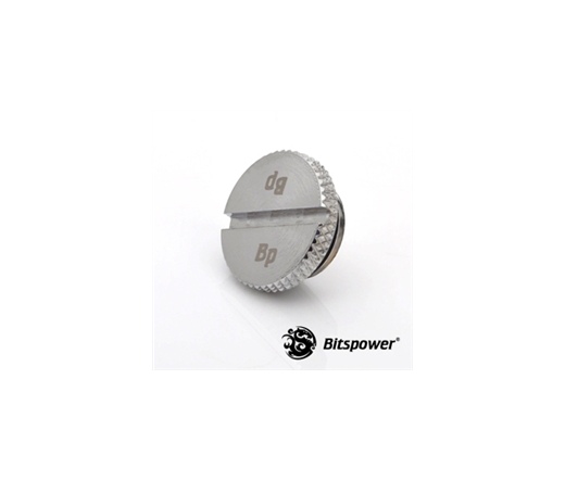 Bitspower G1/4" alacsony profilú lezáró dugó ezüst