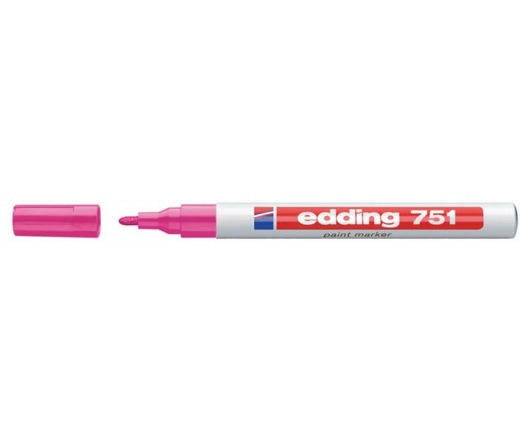 Edding Lakkmarker, 1-2 mm, "751", rózsaszín