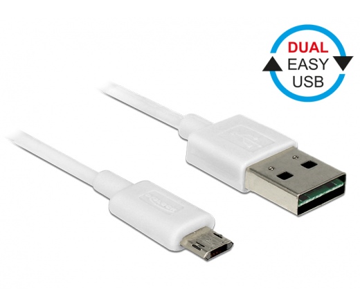 Delock EASY-USB A > EASY-USB micro-B 3m fehér