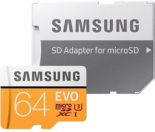 Samsung EVO microSDXC UHS-I CL10 64GB + adapter