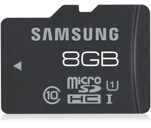 Samsung microSD Pro 8GB adapterrel