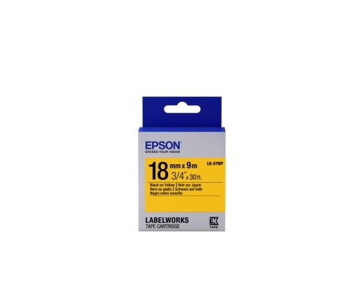 EPSON Label Cartridge Pastel LK-5YBP Black/Yellow 