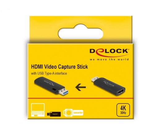 DELOCK HDMI video felvevő stick USB Type-A